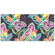 Podkładki na biurko - Duża mata na biurko Wzór w papugami 120x60 cm - miniaturka - grafika 1