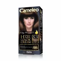 DELIA Cosmetics Cameleo HCC Farba permanentna Omega+ nr 5.3 Light Golden Brown 1op - Farby do włosów i szampony koloryzujące - miniaturka - grafika 1