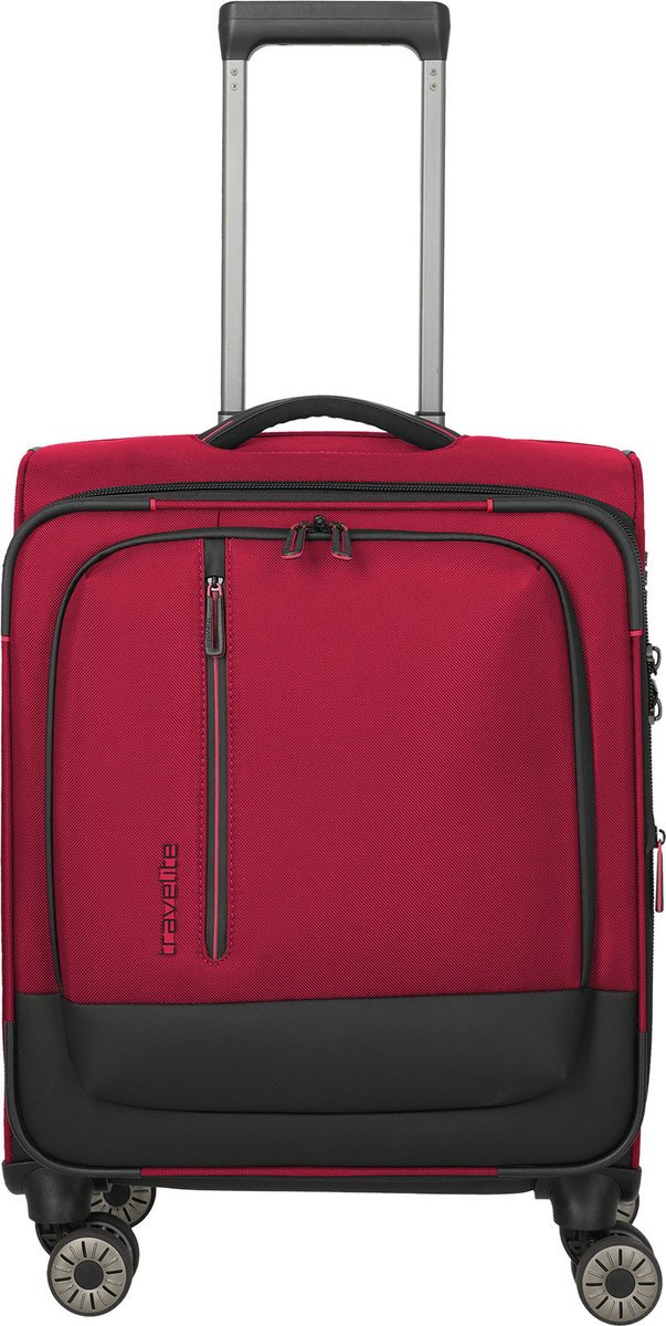 Walizka kabinowa poszerzana Travelite CrossLite 55 cm Czerwona