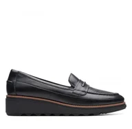 Półbuty damskie - Clarks Sharon Aster [Black Leather] - Rozmiar 37 - miniaturka - grafika 1