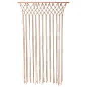 Moskitiery - Zasłona na drzwi 90 x 180 cm makrama na drewnianym kiju HZ1905320 - miniaturka - grafika 1