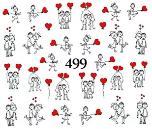 Naklejki wodne na paznokcie - nr 499 - Ozdoby do paznokci - miniaturka - grafika 1