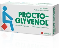 Układ pokarmowy - RECORDATI POLSKA sp. z o.o PROCTO-GLYVENOL czopki 10 sztuk - miniaturka - grafika 1