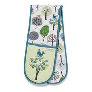Fartuchy i rękawice kuchenne - Podwójna bawełniana łapka Cooksmart ® Forest Birds - miniaturka - grafika 1