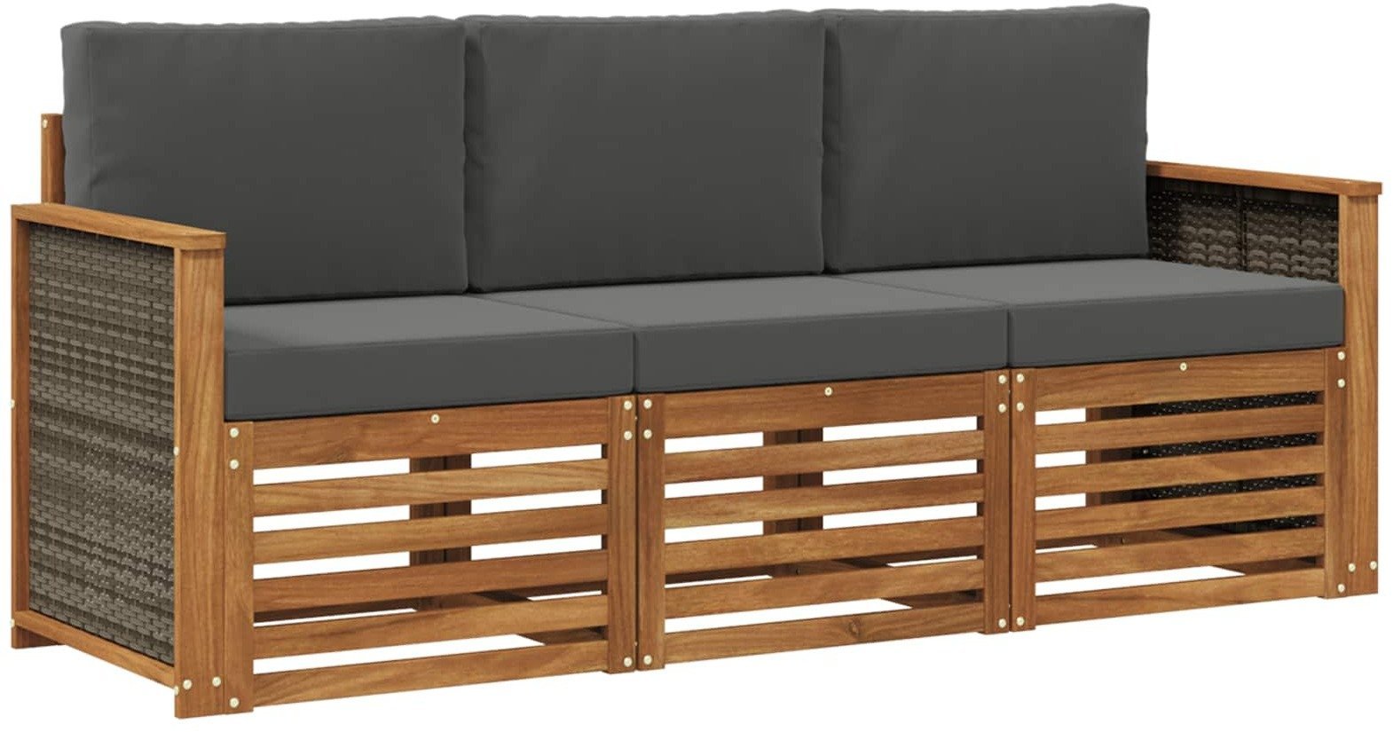 vidaXL Zestawy sof z poduszką 3 pcs Lite Drewno Akacji