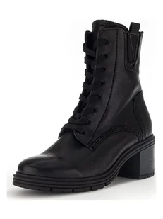 Gabor Skórzane botki w kolorze antracytowym - Botki damskie - miniaturka - grafika 1