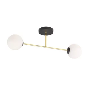 Magnum lampa sufitowa 2-punktowa czarna/złota/biała 1233/2 - Lampy sufitowe - miniaturka - grafika 1
