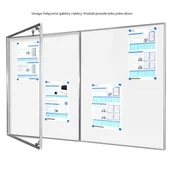 Gabloty - Gablota ogłoszeniowa jednodrzwiowa z tablicą, magnetyczna, korkowa lub magentyczno - korkowa - miniaturka - grafika 1