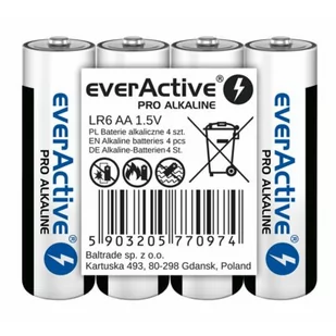 EverActive 4 x baterie alkaliczne Pro LR6 AA taca LR6PRO4T - Baterie i akcesoria - miniaturka - grafika 2