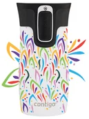 Kubki termiczne - Kubek termiczny Contigo West Loop Mini 300ml - Floresy - Biały Metalik - miniaturka - grafika 1