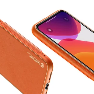 Dux Ducis Yolo eleganckie etui pokrowiec ze skóry ekologicznej iPhone 12 mini pomarańczowy - Etui i futerały do telefonów - miniaturka - grafika 6