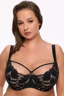 Biustonosze - Biustonosz półusztywniany Gaia 1134M Keto Maxi czarny - miniaturka - grafika 1