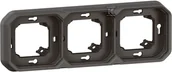 Klawisze i ramki - Uchwyt podtynkowy potrójny - antracyt, NOWE PLEXO 55 - miniaturka - grafika 1