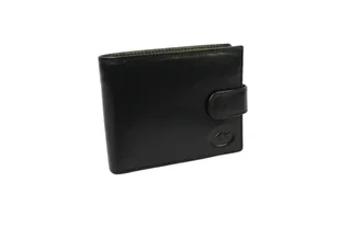 Portfel Męski Skórzany EL FORREST Średni Skóra Bydlęca Poziomy Z Zapięciem Jedno Skrzydełko 850 67 RFID CZARNY 11.5 x 9 x 3 [cm] - Portfele - miniaturka - grafika 7