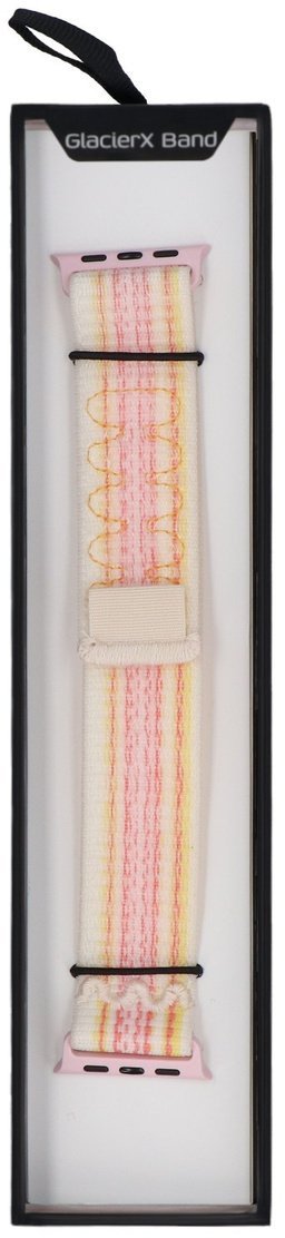 GlacierX pasek Grip Strap Nylon Sunset Blossom do Apple Watch 38/40/41mm Zółto-różowy