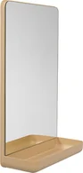 Lustra - Lustro ścienne Mirror & More beżowe z półką - miniaturka - grafika 1