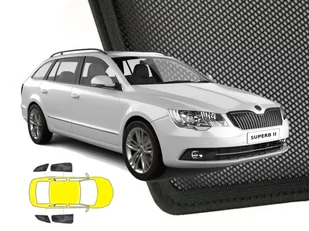 Zasłonki przeciwsłoneczne do Skoda Superb II kombi ŚCIEMNIJ.TO, 4 szt. - Akcesoria motoryzacyjne - miniaturka - grafika 1