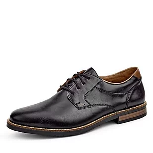 Rieker Mężczyźni Wiosna/lato Derbys, Czarny czarny Mogano, 43 EU - Moda i Uroda OUTLET - miniaturka - grafika 1
