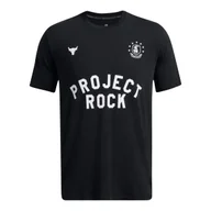 Koszulki sportowe męskie - Męska koszulka treningowa Under Armour Project Rock Ss Boh - czarna - UNDER ARMOUR - miniaturka - grafika 1