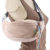 Nerki - DAMSKA SASZETKA NERKA TOREBKA CROSSBODY BAG NA RAMIĘ FRĘDZLE RÓŻOWA - miniaturka - grafika 1