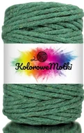 Zabawki kreatywne - Sznurek Bawełniany do Makramy Zielony 10m 5mm - miniaturka - grafika 1