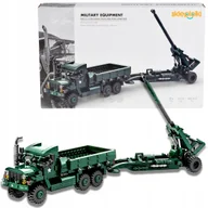 Klocki - KLOCKI KONSTRUKCYJNE CIĘŻARÓWKA HAUBICA WOJSKOWA MILITARIA DLA DZIECI MODEL - miniaturka - grafika 1
