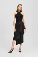 Spódnice - Karl Lagerfeld spódnica kolor czarny midi ołówkowa A3W12020 - miniaturka - grafika 1