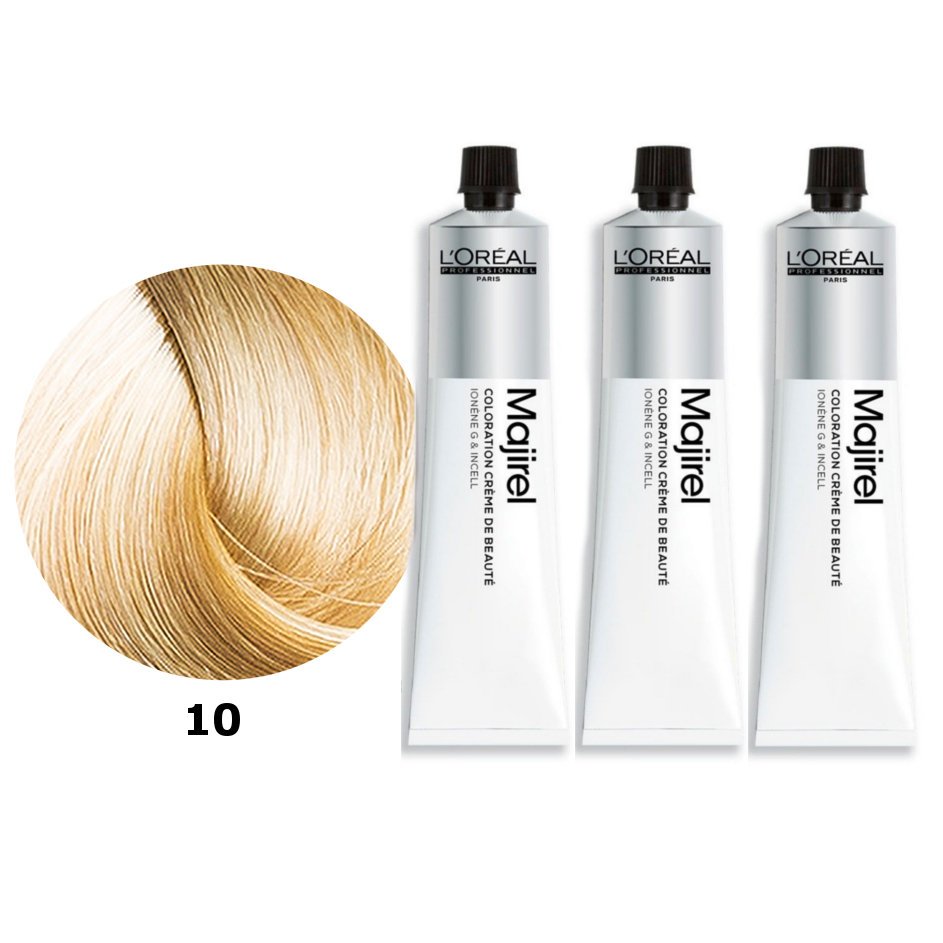 LOREAL MAJIREL 10 TRWAŁA FARBA DO WŁOSÓW 3X50ML