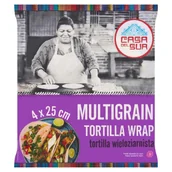 Kuchnie świata - Casa Del Sur Tortilla wieloziarnista 25 cm 240 g (4 sztuki) - miniaturka - grafika 1