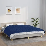 Koce - Vidaxl Koc Obciążeniowy, Niebieski, 155X220 Cm, 11 Kg, Tkanina - miniaturka - grafika 1