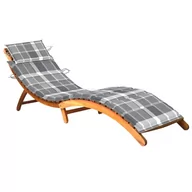 Leżaki ogrodowe - vidaXL Lumarko Ogrodowy leżak z poduszką, lite drewno akacjowe 3061586 - miniaturka - grafika 1