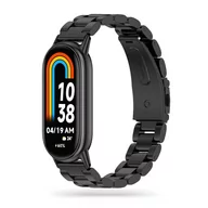 Akcesoria do smartwatchy - Pasek Stainless do Xiaomi Mi Band 8 / 8 NFC Black - miniaturka - grafika 1