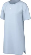 Sukienki - Nike Sportswear Essential DV7882-423, sukienka z krótkim rękawem, niebieska sukienka z krótkim rękawem, niebieska - miniaturka - grafika 1