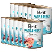 Mokra karma dla psów - BRIT PATE & MEAT SALMON 12x800g - miniaturka - grafika 1