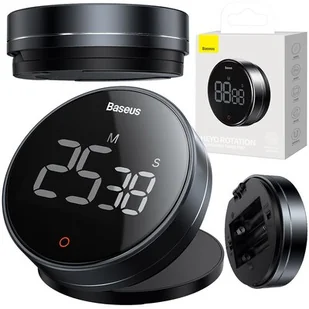 Baseus Baseus Heyo Pro obrotowy minutnik czasomierz elektroniczny timer szary (FMDS000013) FMDS000013 - Minutniki - miniaturka - grafika 1
