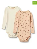 Body dla niemowląt - Wheat Body (2 szt.) "Regitze" w kolorze kremowo-pomarańczowym - miniaturka - grafika 1
