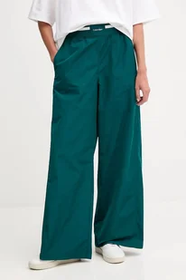 Calvin Klein Jeans spodnie damskie kolor zielony szerokie high waist LV044D609G - Spodnie sportowe damskie - miniaturka - grafika 1