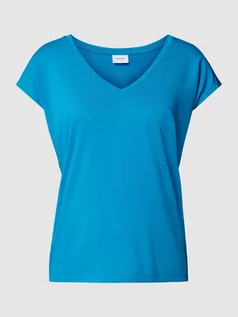 Koszulki i topy damskie - T-shirt z głębokim dekoltem w serek model ‘Vimodala’ - grafika 1