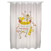 Zasłony prysznicowe - Zasłona prysznicowa Tequila wielokolorowy poliester 180x200 cm - miniaturka - grafika 1