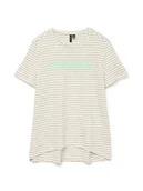 Koszulki i topy damskie - Vero Moda Koszulka "Simone" w kolorze kremowym - miniaturka - grafika 1