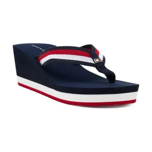 Tommy Hilfiger Japonki CORPORATE WEDGE beach - Klapki i japonki damskie - miniaturka - grafika 1