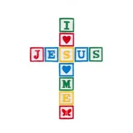 Dewocjonalia - Krzyż - I LOVE JESUS, JESUS LOVE''S ME - 10 cm - miniaturka - grafika 1