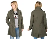 Płaszcze damskie - Płaszcz Płaszczyk Damski Bawełniany Khaki 28H r S - miniaturka - grafika 1