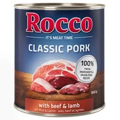 Mokra karma dla psów - Megapakiet Rocco Classic Pork, 24 x 800 g - Wołowina i jagnięcina - miniaturka - grafika 1
