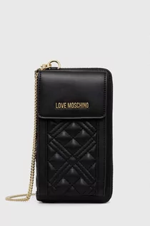 Portfele - Love Moschino portfel damski kolor czarny - grafika 1