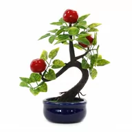 Sztuczne kwiaty - Drzewko bonsai w doniczce różne kolory 18cm - miniaturka - grafika 1