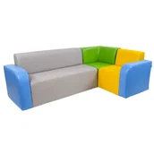 Meble i wyposażenie gabinetów medycznych - Zestaw siedzisk dla dzieci z podłokietnikami MODULO 3 NC603 - 156x100x52 cm - miniaturka - grafika 1