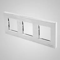 Klawisze i ramki - Touchme TM617W Ramka 3-krotna 86x228mm aluminium biała TM617W - miniaturka - grafika 1
