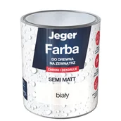 Farby zewnętrzne - Jeger Farba do drewna na zewnątrz do ochrony i dekoracji Biały 0.7 litrów - miniaturka - grafika 1