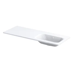 Umywalka meblowa Oristo Are 121x46 cm prostokątna biały połysk UME-AR-120-92-P-BO - Umywalki - miniaturka - grafika 1